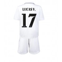 Real Madrid Lucas Vazquez #17 Fotballklær Hjemmedraktsett Barn 2022-23 Kortermet (+ korte bukser)